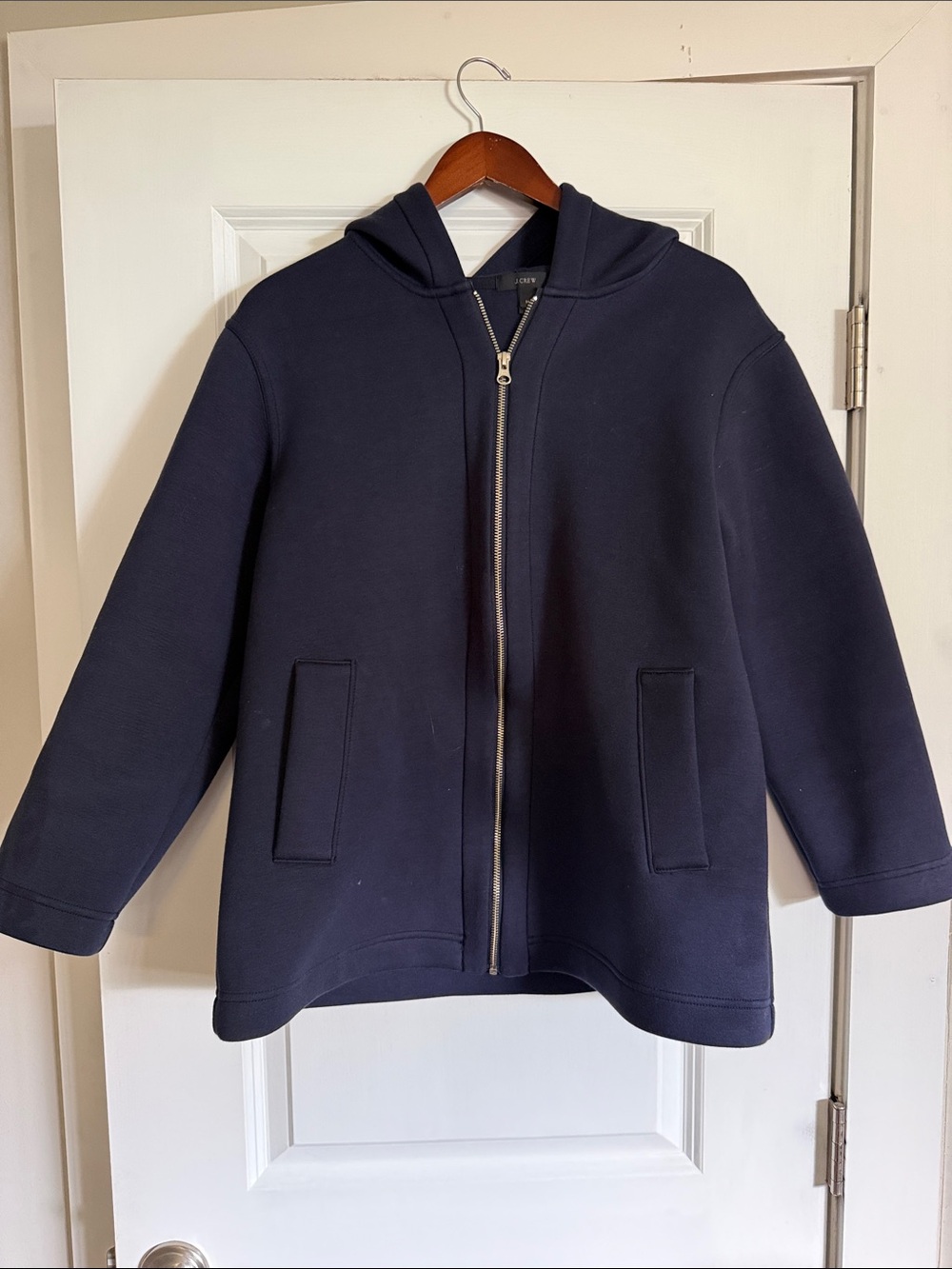 JCrew Navy Zip-Up Hooded Jacket